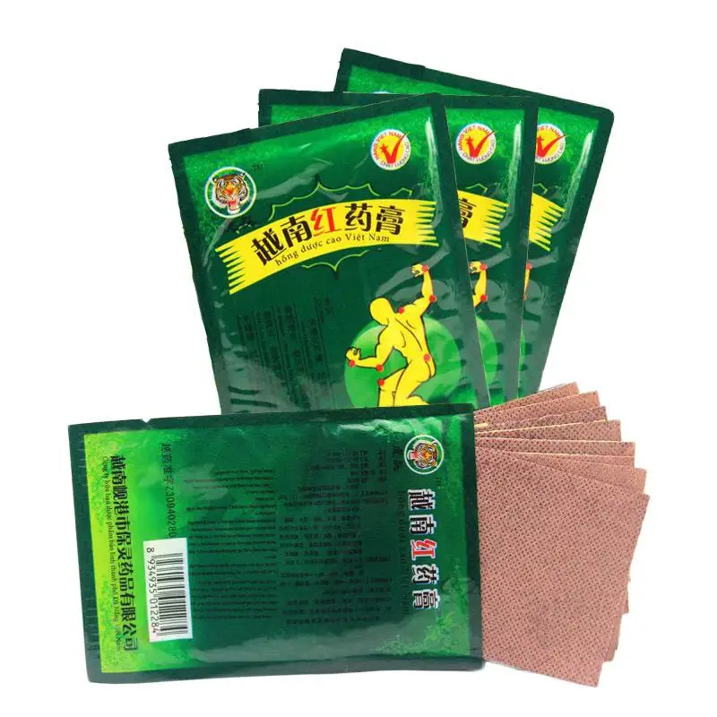 80 шт. вьетнамский белый тигр красный пластырь Tiger Balm Patchs Расслабление спины тела травяная обезболивающая медицинская пластырь мазь суставов - Цвет: 80pcs Red