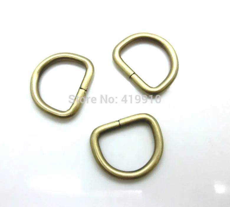 Бесплатная идентификация, античная бронза, неспаянные кожаные сумки, металлическое D-образное кольцо 35 мм x 28 мм (внутри: 25x19 мм), соединительная Пряжка J1292