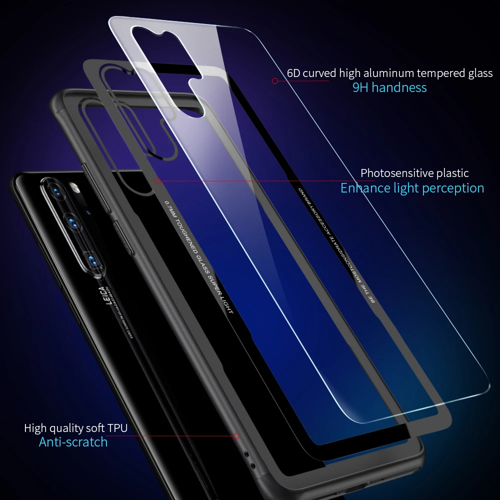 Роскошный стеклянный чехол Essager для huawei P30 Pro mate 20 Pro, задняя крышка из закаленного стекла для huawei P30Pro mate 20, чехол Fundas