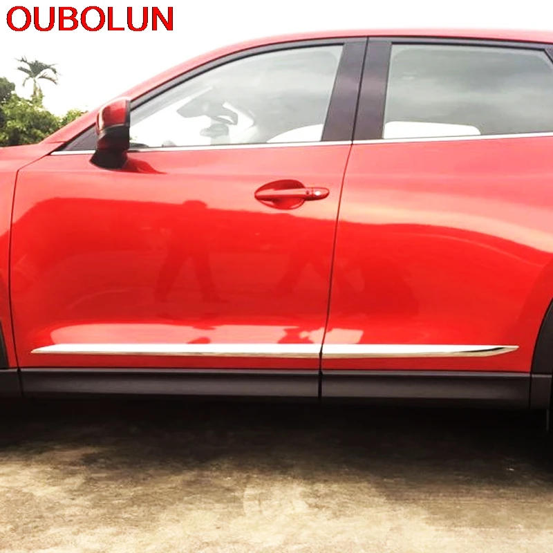 OUBOLUN для Mazda CX-5 CX5 2017 2018 ABS Хромированная боковая декоративная накладка кузова