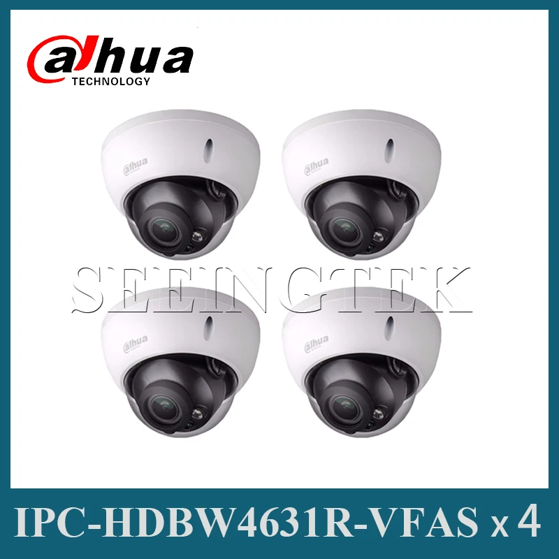 4 шт./лот Dahua IPC HDBW4631R VFAS IP POE ИК Камера IK10 IP67 варифокальный ручной зум объектив SD
