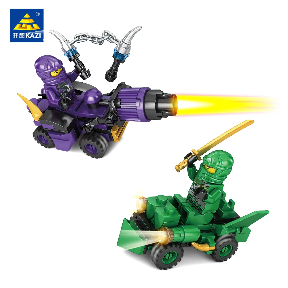 Kazi Ninjago преобразования автомобильные фигурки роботов DIY строительный блок 8 в 1