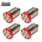 4 шт., автомобисветодиодный светодиодные лампы T4W BA9S 8 1206 3020 SMD, купольная гирлянда для салона автомобиля, лампа для чтения двери, номерного знака, 12 В постоянного тока, боковые габаритные лампы