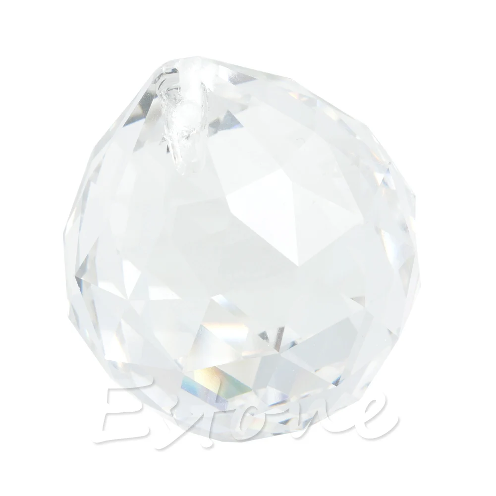 

1 Clear Crystal Feng Shui Lamp Ball Prism Rainbow Sun Catcher Wedding Decor 30mm