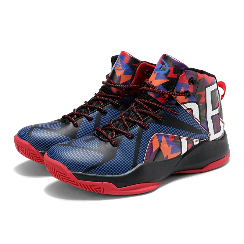 High-top Lebron Basketball Shoes Men Women Cushioning Breathable Basketball Sneakers Anti-skid Athletic Outdoor Man Sport Shoes - Цвет: Синий