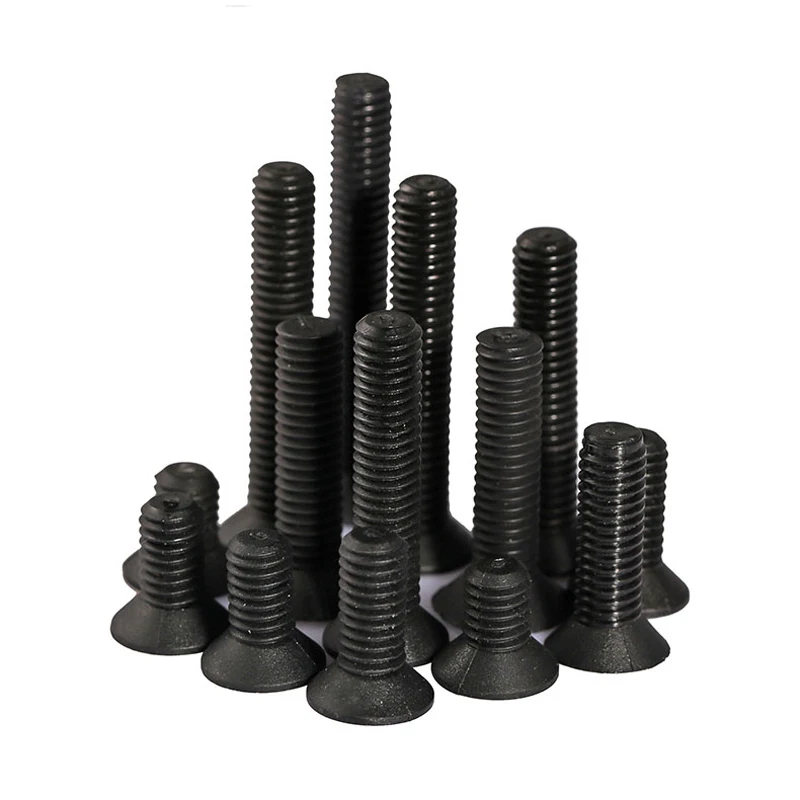 M4 10PCS черные пластиковые винты с потайной головкой изолированные нейлоновые