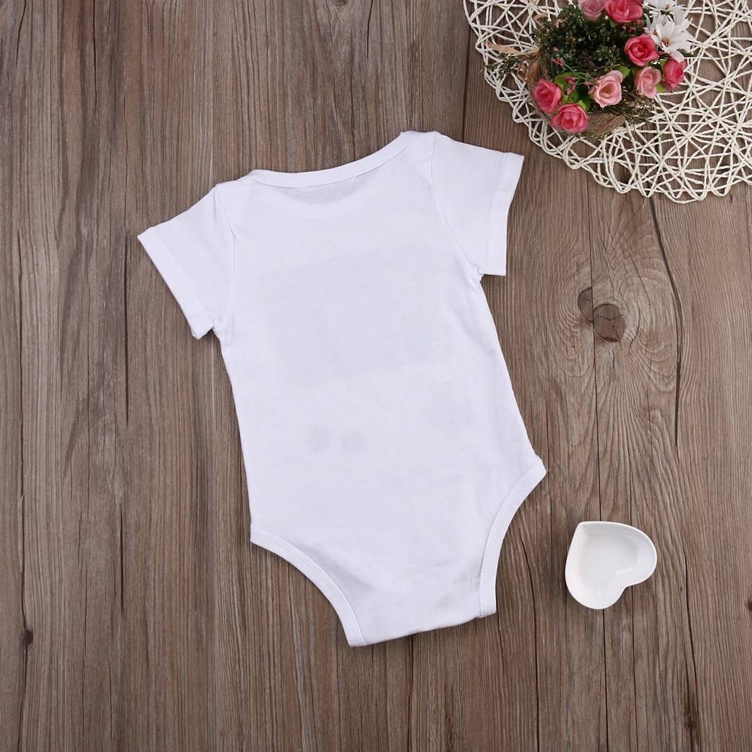 2017 Милый Летний комбинезон с короткими рукавами для новорожденных мальчиков и