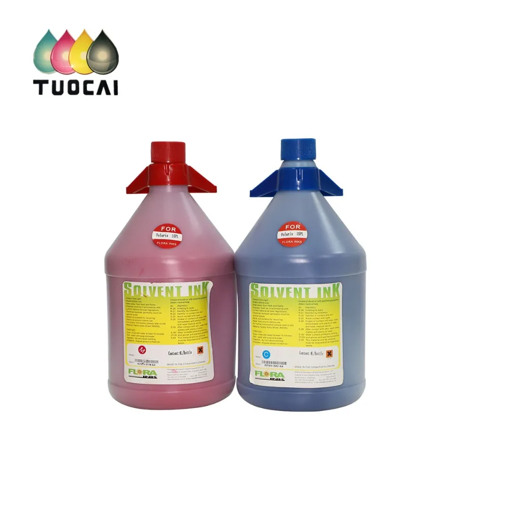 CMYK 4 бутылки/лот Spectra PQ512/15pl растворитель чернила 4L/B упаковка Флора LJ320P