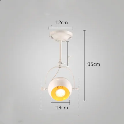 white ceiling Vintage Ceiling Lights LED Spot Ceiling Lamp Retro loft cloth shop light for kitchen living room Luminaria light fixtures - Цвет корпуса: white ceiling