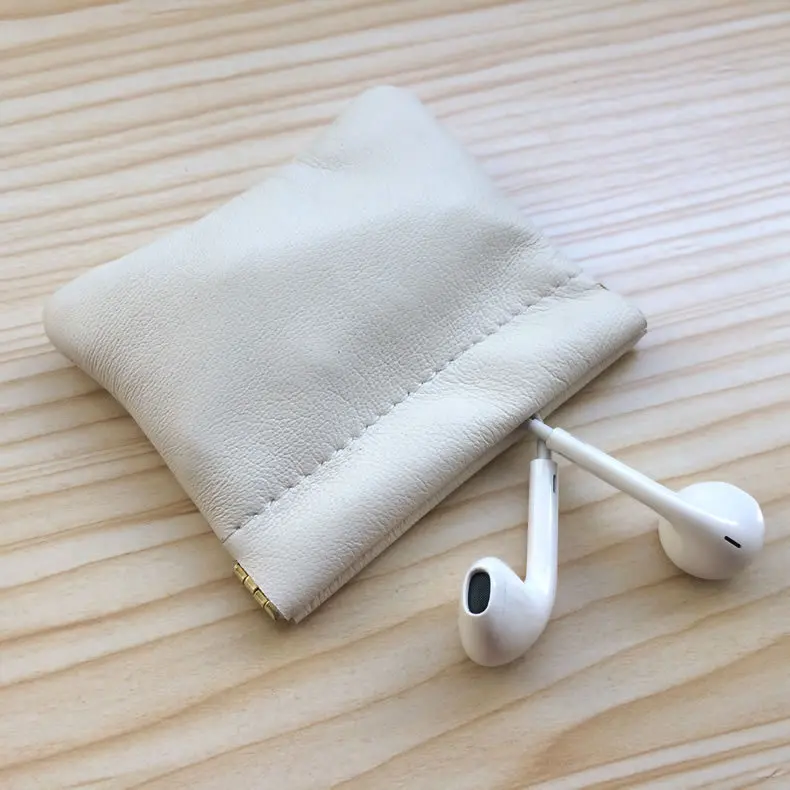 Чехол для наушников из натуральной кожи 3 цвета сумка Apple Airpods беспроводные