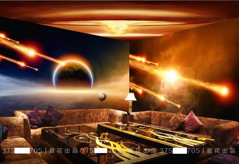 3D дети ребенок КТВ Комната обои на заказ фотообои взрывающаяся картина Вселенной