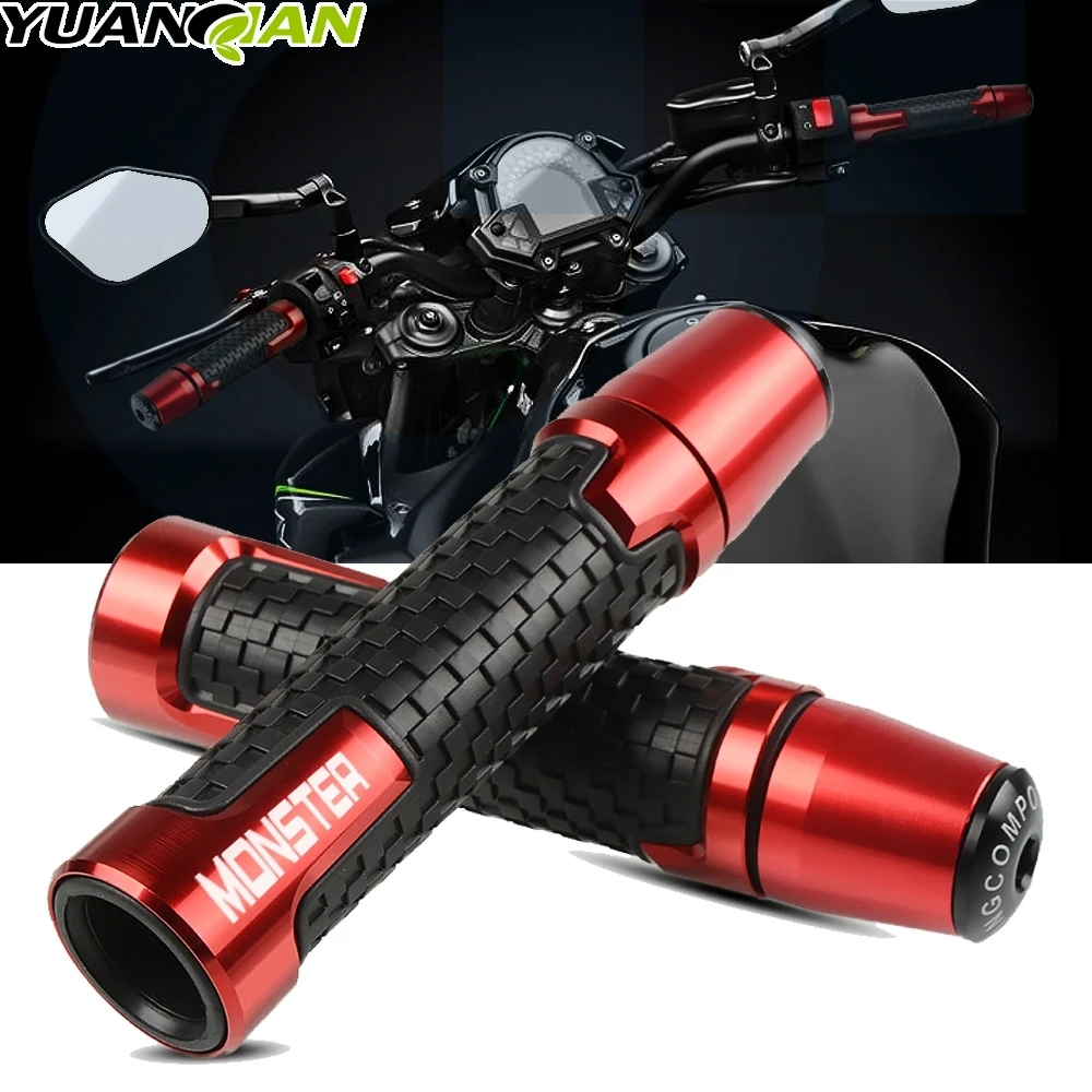 

Motorcycle knobs Anti-Skid scooter Handle ends Grips Bar Hand Handlebar For Ducati Monster 659 696 821 1200 1200S 1100 1100s