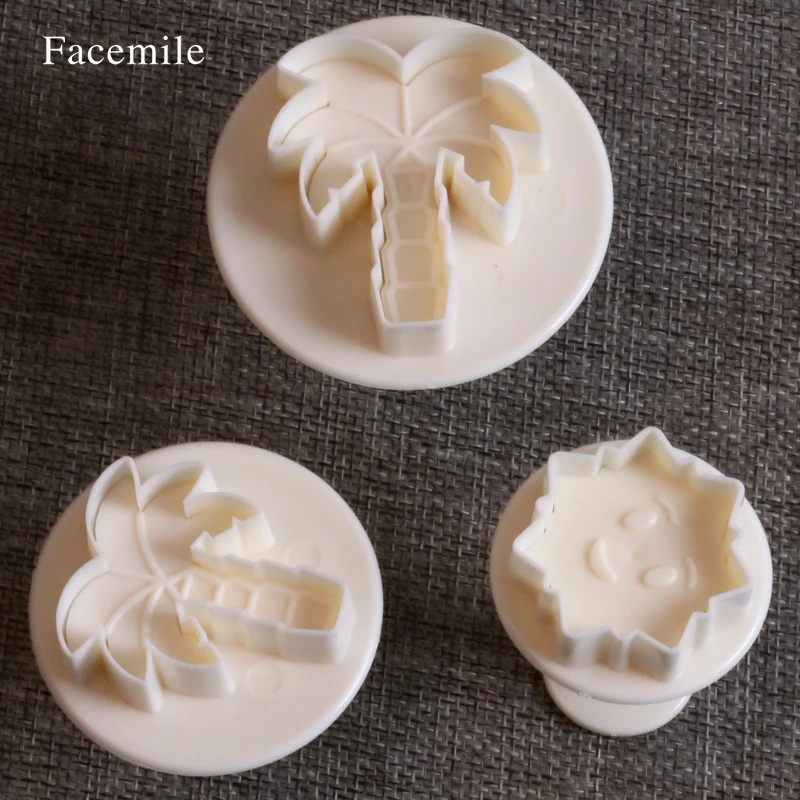 3 шт./компл. формы кокосовых пальм пластиковые помадка подарок для украшения с