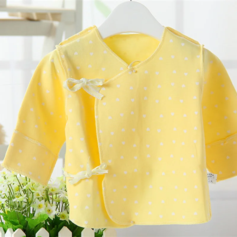 Одежда для малышей 2016 г. Всесезонная футболка новорожденного однотонная с