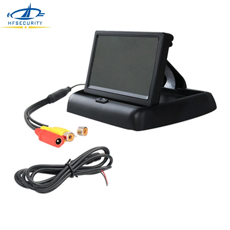 [Hfsafety] 4 3 дюймовый TFT LCD 272*480 видео вход для заднего вида камеры DVD VCD DC 12V складной