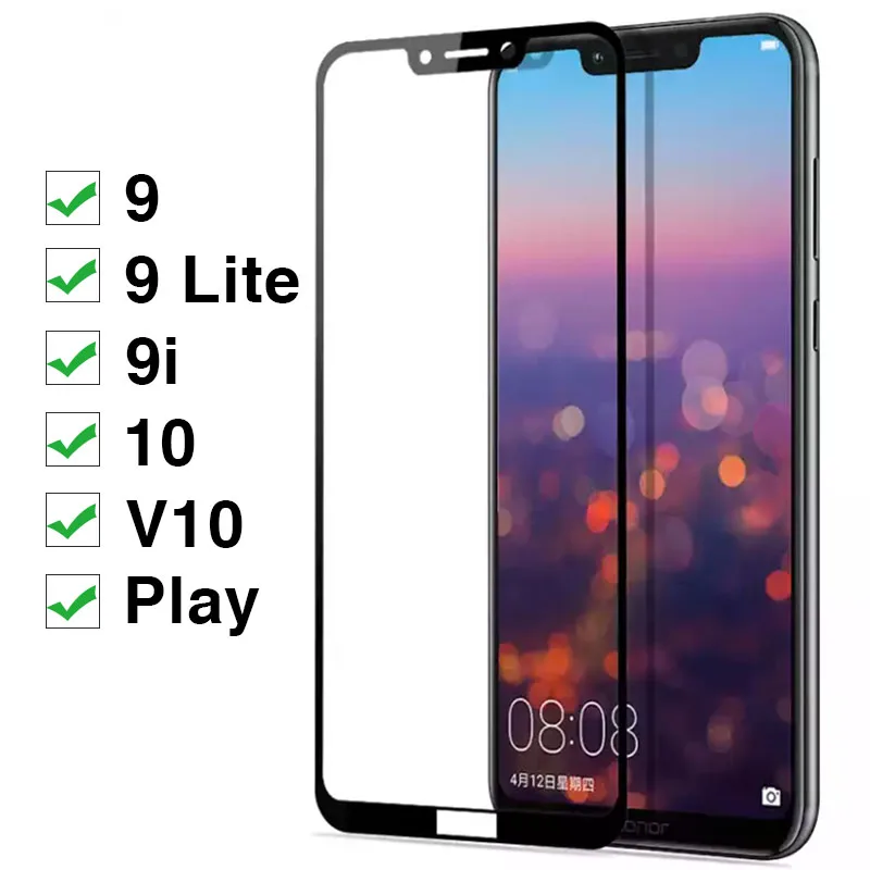 Защитное стекло для Honor 9 Lite 9i V10 V 10 Play закаленное Huawei Honor9 lite Honor10 защита экрана