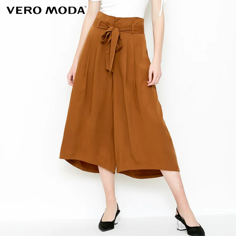 Vero Moda женские весенние и летние 2019 свободные широкие укороченные брюки | 31826J516