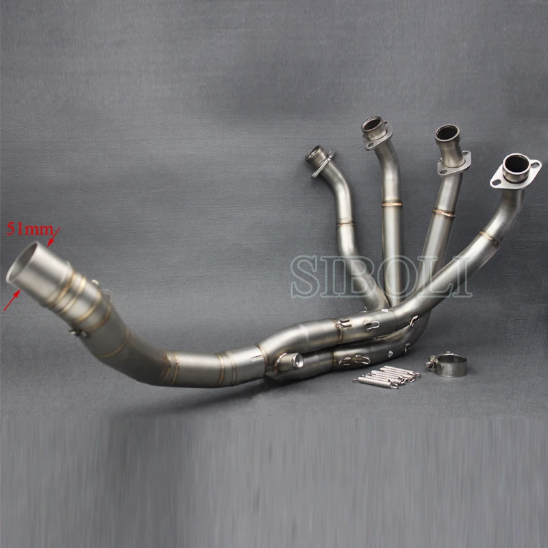 Z900 Motorcycle Exhaust Muffler Modified 51mm Inlet Front Pipe Slip-On For KAWASAKI | Автомобили и мотоциклы