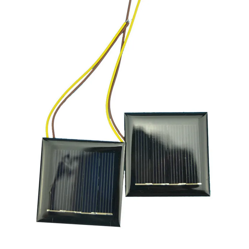 SUNYIMA 10 шт. DIY солнечные панели Фотоэлектрические солнечные элементы с 15 см провода зарядное устройство Solars эпоксидная пластина 54x54 мм 2 в 130ма