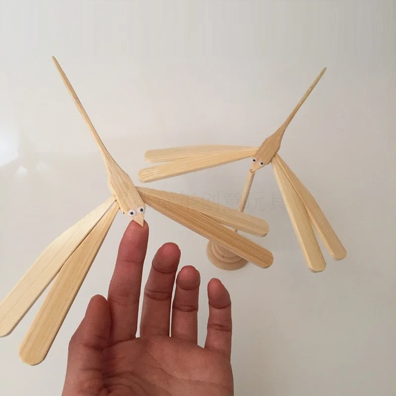 Ручной DIY Деревянный Баланс DIY игрушка Китай традиционные ручной работы из бамбука Стрекоза декоративные предметы интерьера