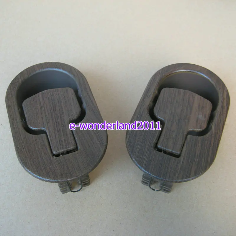 2PCS RECLINER SOFA / CHAIR RELEASE LEVER HANDLE PLASTIC (BROWN) WOOD EFFECT NEW | Мебель