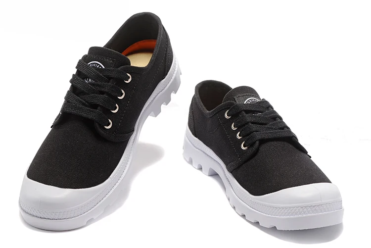 Кроссовки мужские PALLADIUM Pampa черные и белые на плоской подошве повседневные