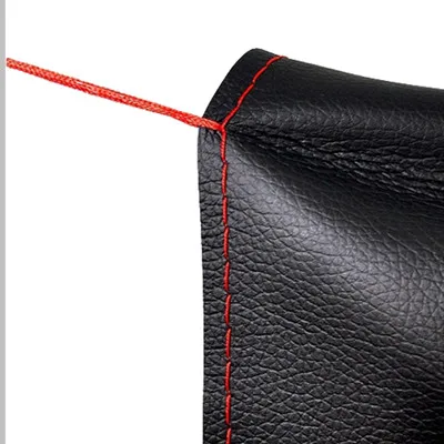 

Чехол на руль из натуральной кожи, аксессуары для тюнинга автомобиля, Volante Esportivo, нитки ручной работы «сделай сам» с иголками, Воловья кожа