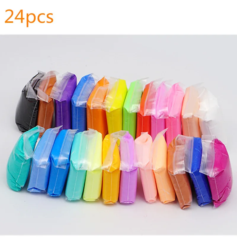 12 шт 24 36 шт./пакет светильник глины Цветной Playdough игрушки Slime Сухой Ручной литье
