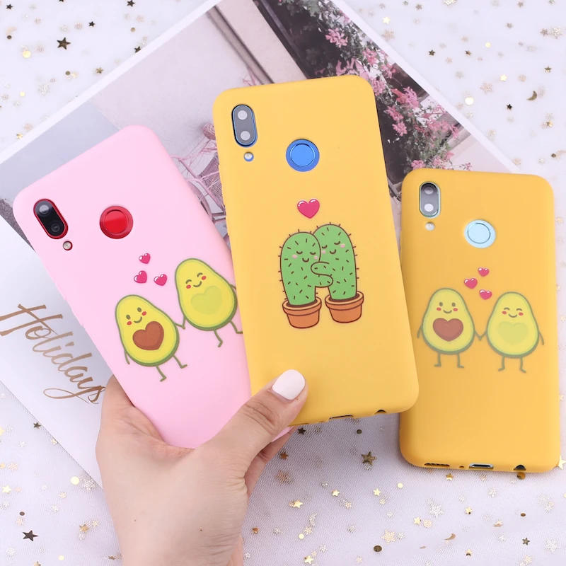 

For Xiaomi Mi Redmi Note 5 6 7 8 9 10 lite Pro Plus Cute Cartoon Cactus Avocado Lover Candy Silicone Phone Case Capa Fundas