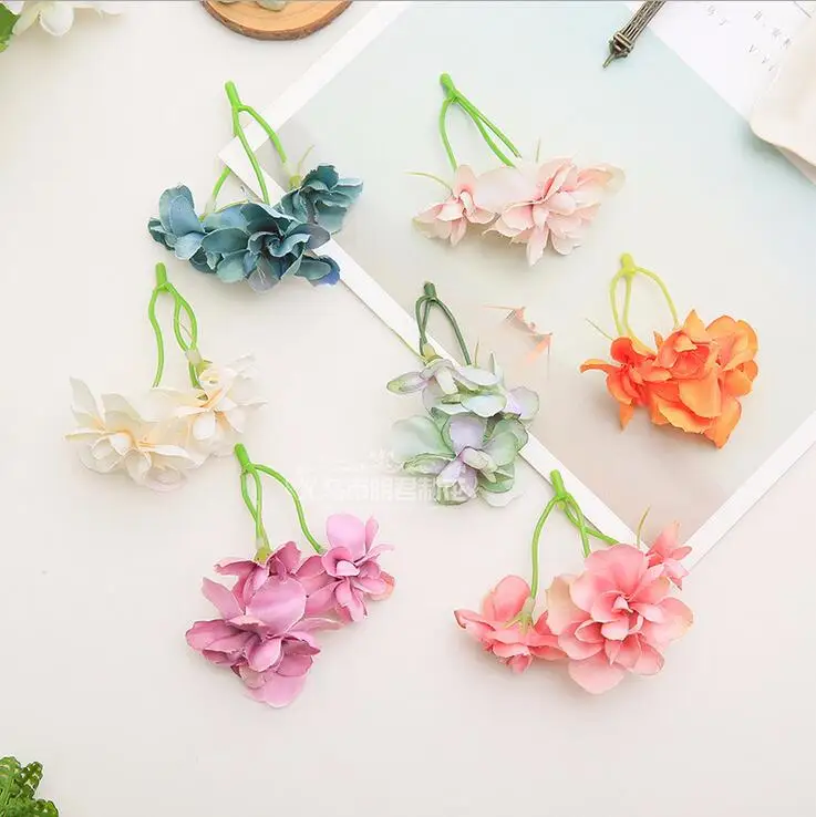 Ретро 9 филиалов искусственного шелка hydarangea Цветы DIY craft цветок hat украшения