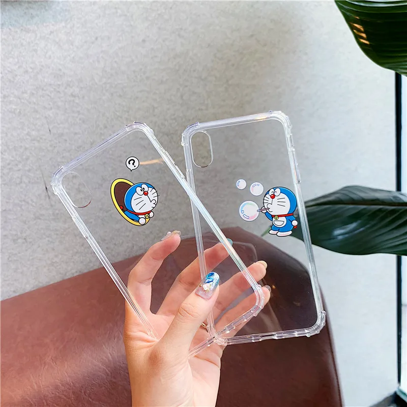 Мягкий силиконовый чехол из ТПУ Doraemon для iPhone 6s 6plus 7 8 X Xs Max прозрачный с рисунком plus