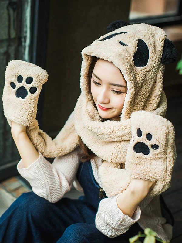 Осенне зимняя женская шапка ZDFURS * цельный головной убор теплая плотная с