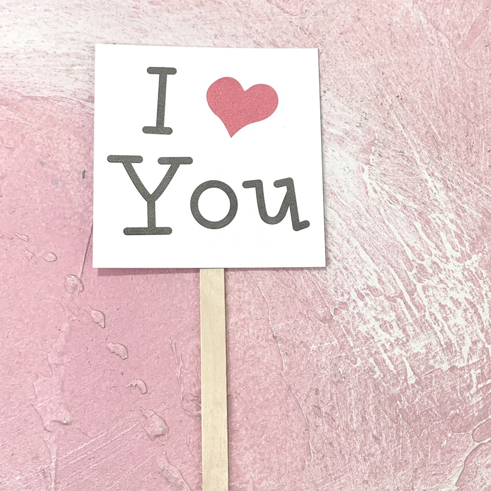 Новинка для свадьбы дня рождения вечеринки I LOVE YOU буквы на торте поставки белый
