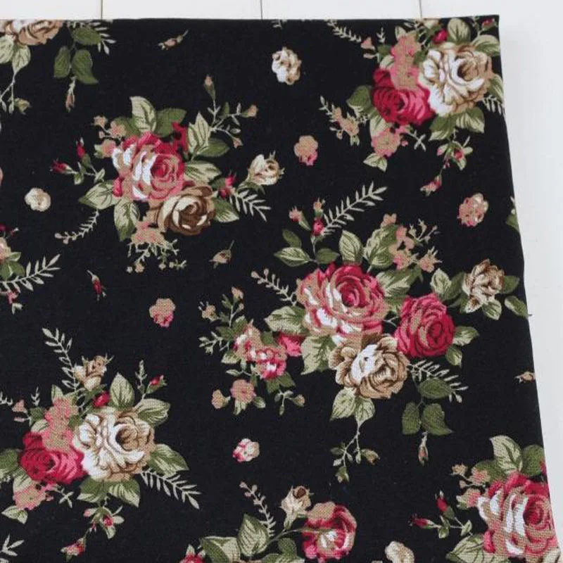 Набор хлопковых пододеяльников 5 разных цветов с цветочным принтом 24*22 см|fabric