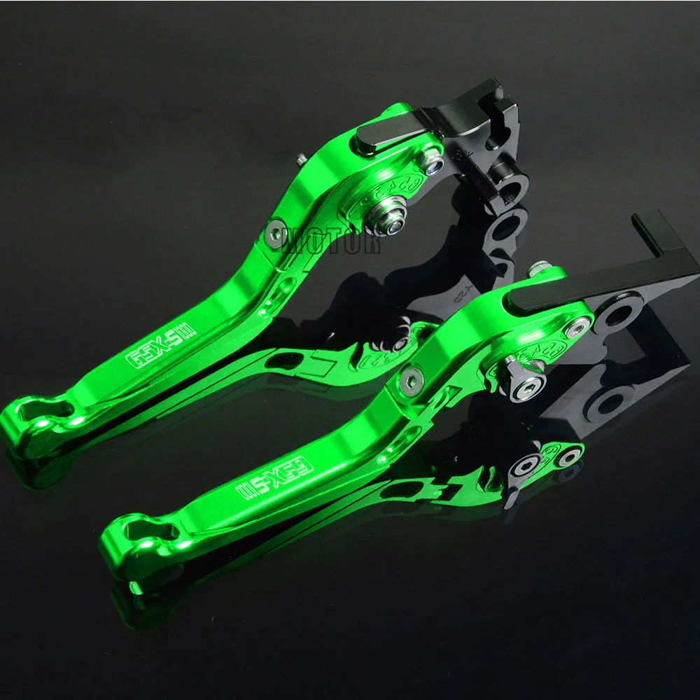 green Мотоцикл с ЧПУ сцепные рычаги для SUZUKI GSXS 1000 GSXS1000 GSX S1000 GSX-S1000 F ABS Регулируемый складной рычаги - Цвет: green