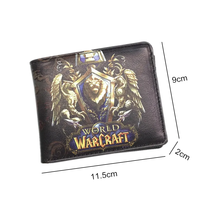 Новейший мир бумажники Warcraft кожаный тонкий маленький кошелек WOW Альянс Орда флаг