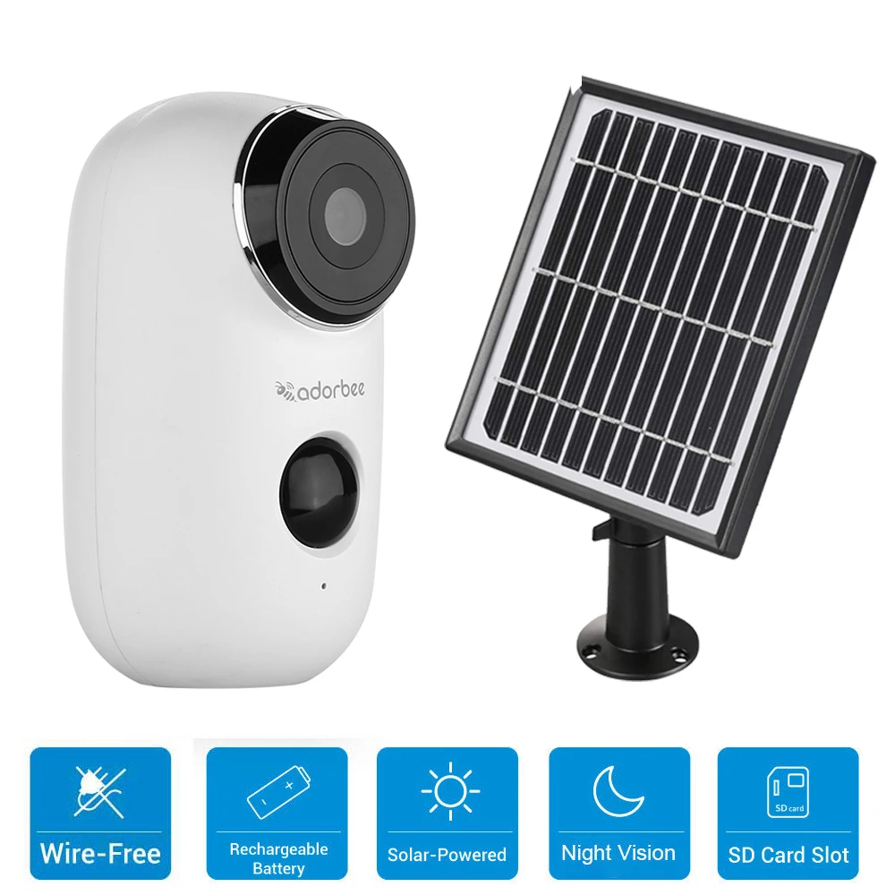 Wi-Fi, Беспроводной HD 720P Батарея IP Камера сетевая камера безопасности дома 2-полосная видео на открытом воздухе IP65 с Панели солнечные камера ip Камера