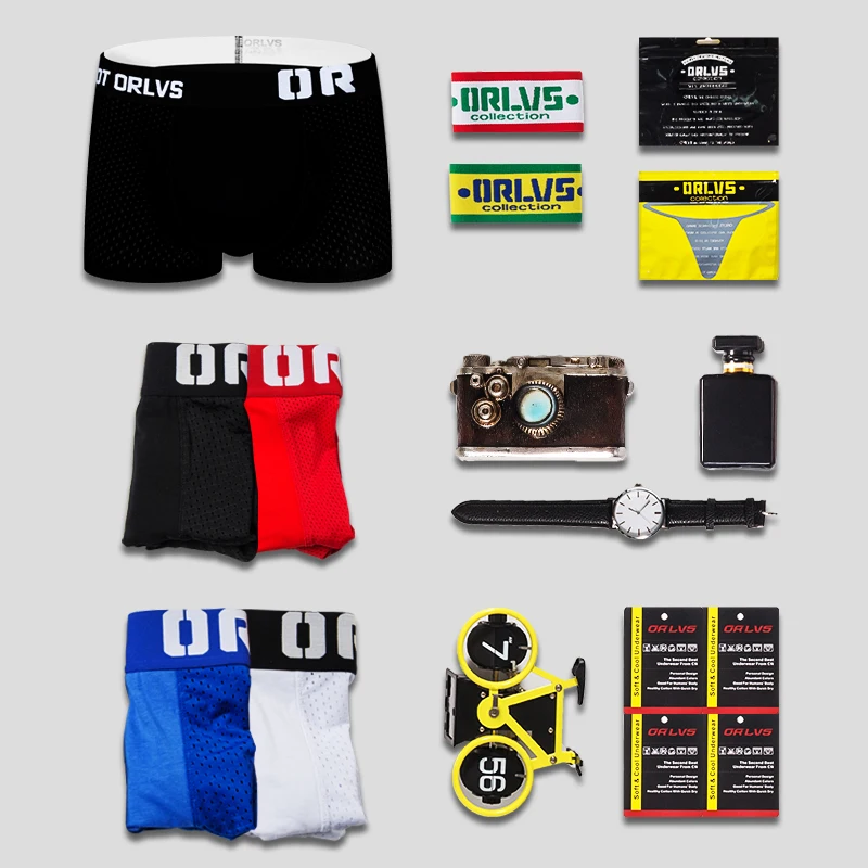 ORLVS бренд-Боксер Мужское нижнее белье мужские шорты-боксеры Ropa Interior hombre cueca tanga