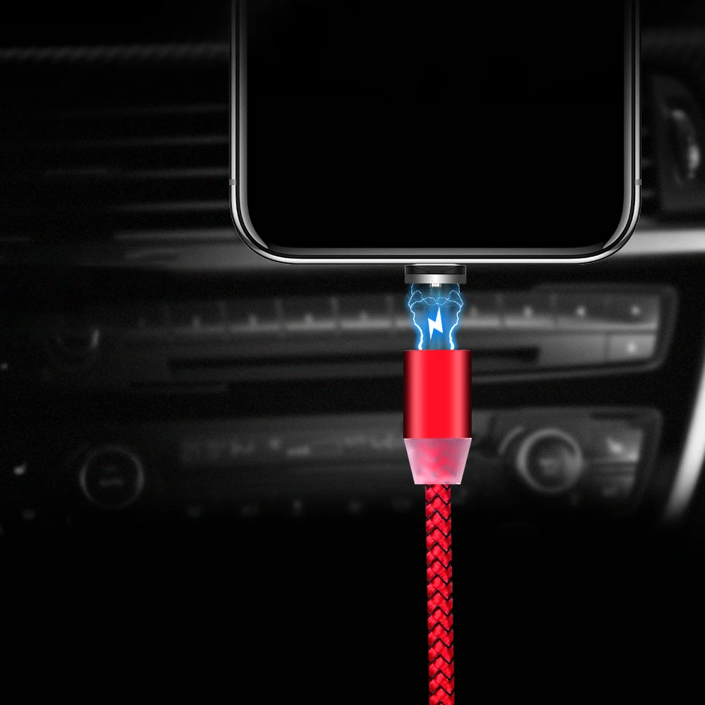 1 м Магнитный кабель Micro usb Type C адаптер для быстрой зарядки телефона Microusb