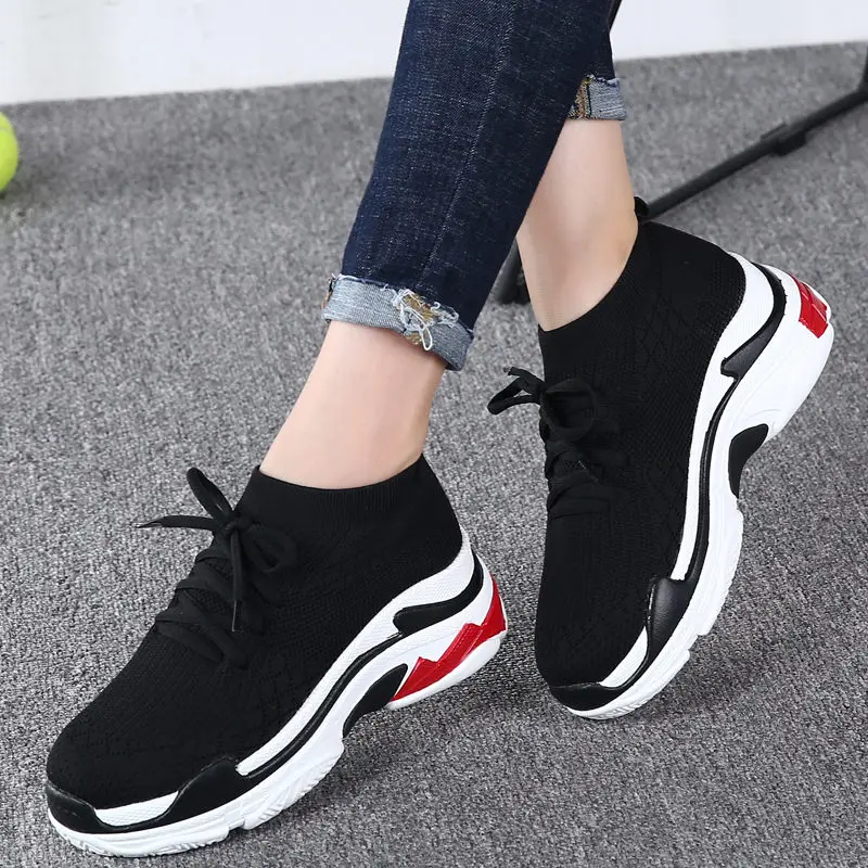 TOURSH/женские кроссовки на платформе женская спортивная обувь женские носки zapatillas