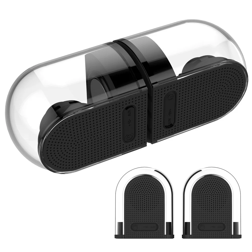 Модный OVEVO D18 двойной беспроводной Bluetooth 4,2 Hifi динамик Магнитный TWS функция стерео Bluetooth динамик звонки Громкая связь Aux