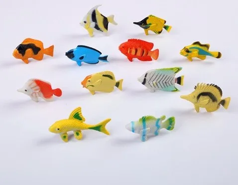

12pcs/set tropical fish figure simulation model toy PVC plastic doll ornaments suit children's play toys for children