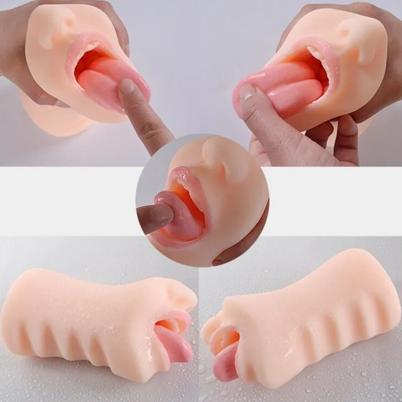 Реалистичная оральная 3D Глубокая глотка с зубами языка Девичья искусственная