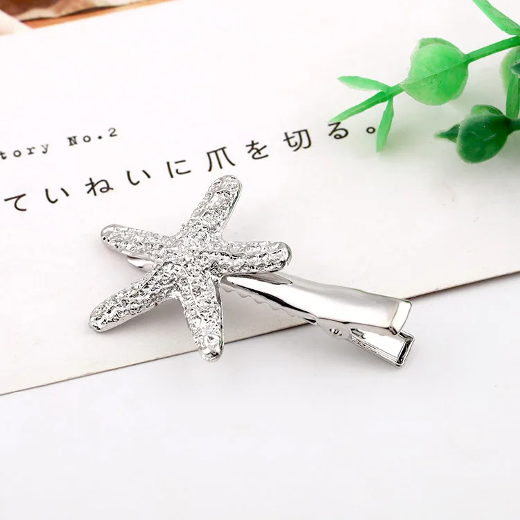 

LEADERBEADS 2019 Trendy Women's Starfish Metal Hairpins Statement Hawaii Summer Party Hairsticks For Girl's Cute Gift Jewelry