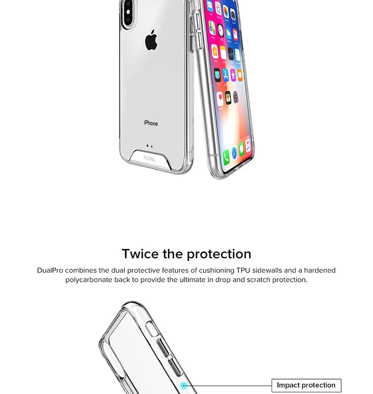 Jcpal iGuard DualPro чехол для iPhone XS/S с легкой защитой от падения ультратонкий термополиуретан и поликарбонат материалов
