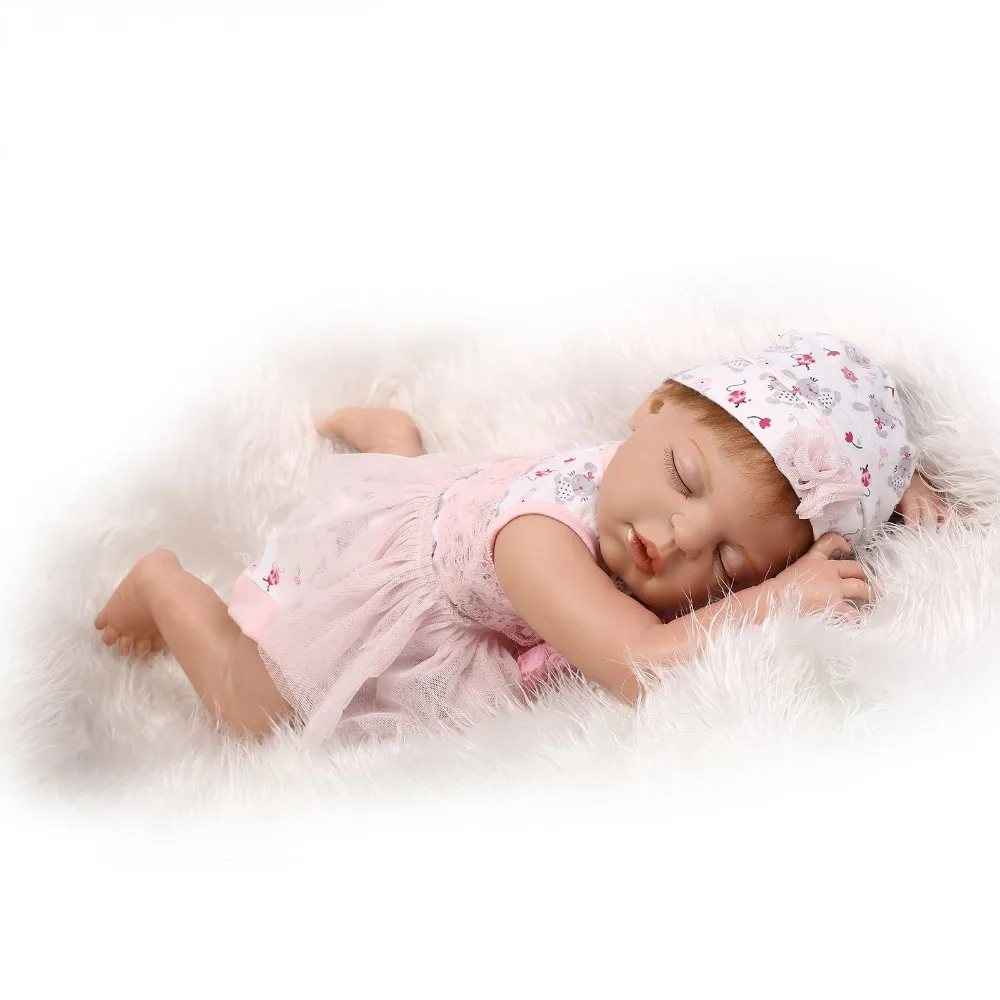 NPK 22-дюймовый силиконовый виниловый реальный мягкий на ощупь reborn baby 55 см