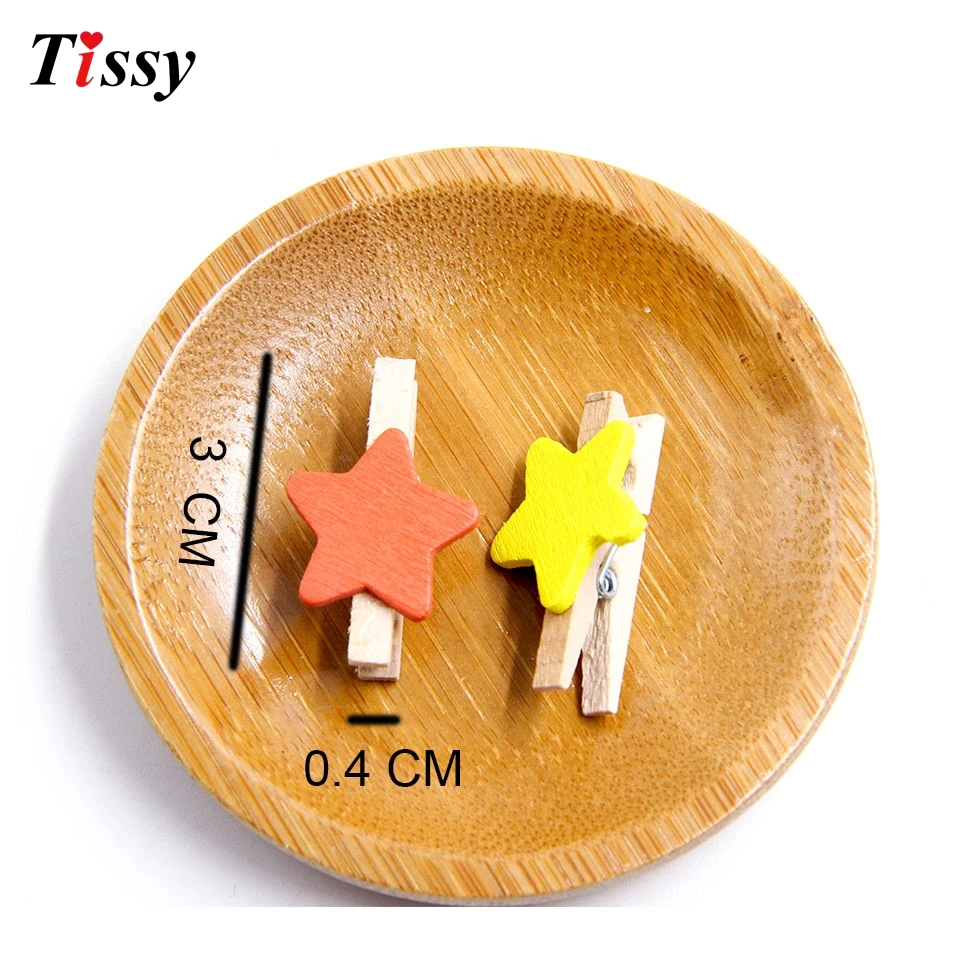 Прищепки деревянные в виде милых звезд разноцветные 50 шт.|crafts diy|craft clipscraft clothespin |