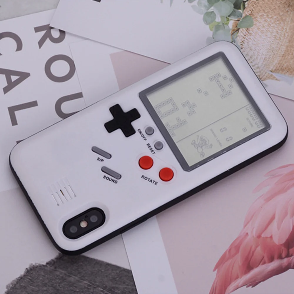 Чехол для игры Тетрис чехлы телефонов iPhone X TPU силиконовый защитный чехол Ретро
