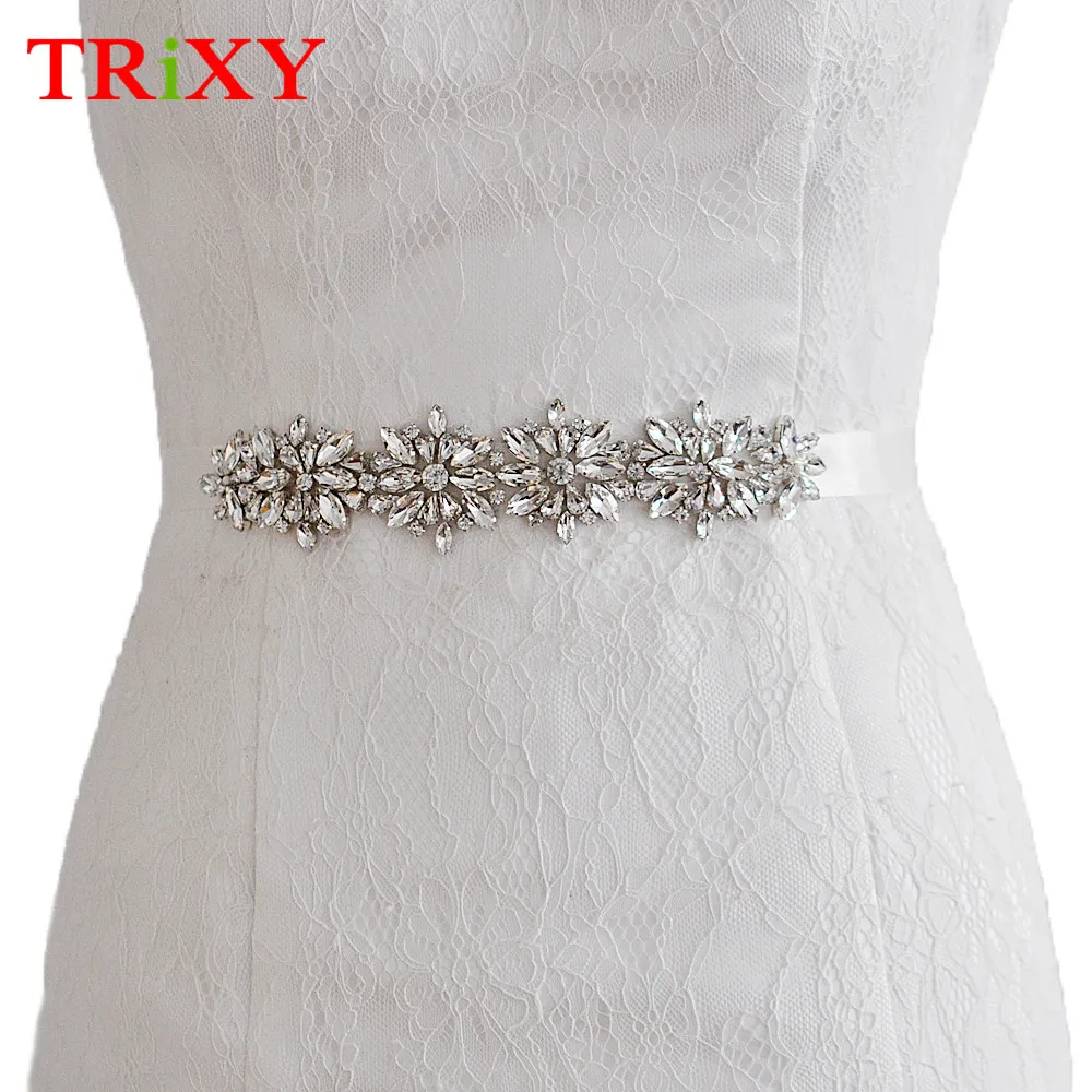 TRiXY S239 Для женщин Роскошные свадебные аксессуары со стразами Свадебные ремни