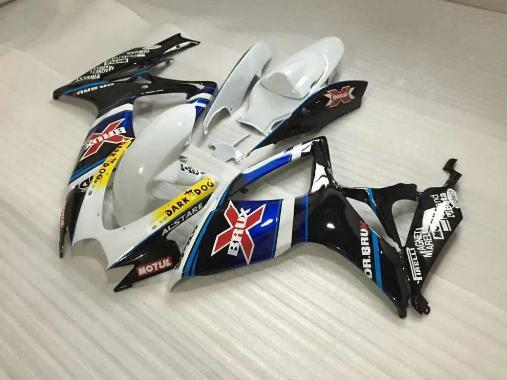 Комплект обтекателей для мотоцикла GSXR600 750 06 07 GSXR750 K6 2006 2007 белая фотография +